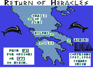 Age Of Adventure title screen for Commodore 64